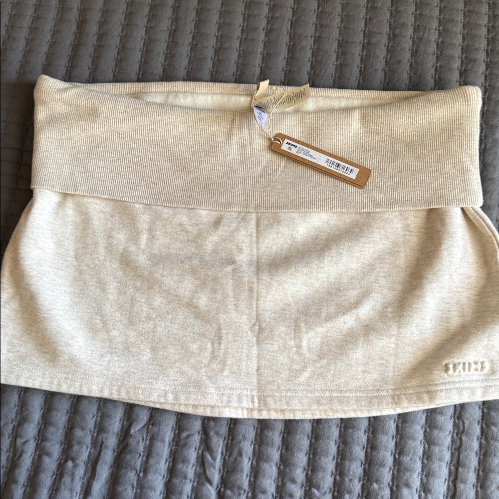 Skims cotton fleece skirt